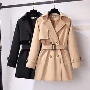 High quality modest long trench coats for women