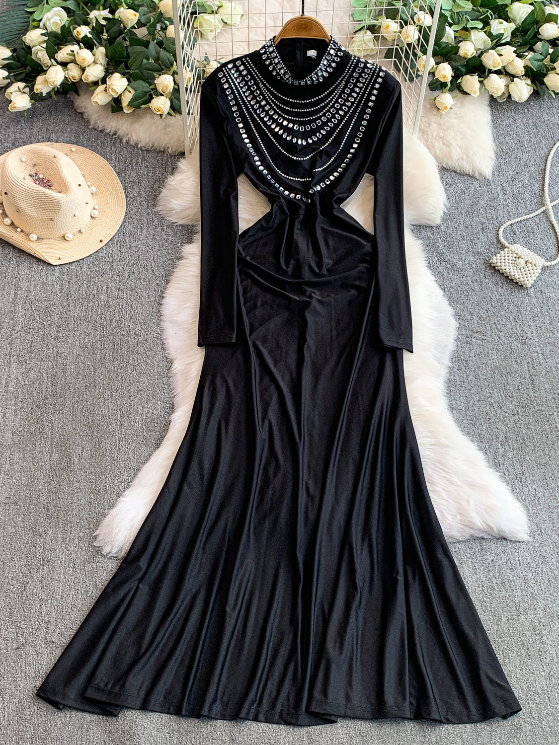 green emerald velvet dress Simple Prom Dress ,Dresses For Graduation Party, Evening Wear, Winter  Formal Dress