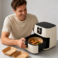 Papiers de cuisson jetables pour friteuse à air, antiadhésifs, résistants à la graisse, en papier sulfurisé pour la cuisson au four et au micro-ondes