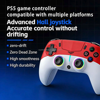 Manette de jeu sans fil BT PS5 à double vibration avec couleurs patchwork, déclencheur et joystick Hall pour console de jeu PS5 Slim Pro