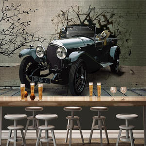 Peinture murale personnalisée style rétro <span class=keywords><strong>3D</strong></span> peinture de <span class=keywords><strong>voiture</strong></span> murale cassée affiche fond décor chambre bar restaurant café <span class=keywords><strong>papier</strong></span> <span class=keywords><strong>peint</strong></span> - Product Image 4
