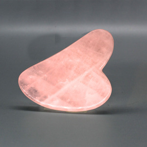 Wholesale Natural Crystal Facial <b>Jade</b> <b>Roller</b> and Gua Sha Face Scraping Massage Tool Pink Black Gemstone Facial Body - Product Image 2