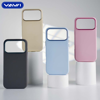 Coque de téléphone VAWI S071 avec cadre métallique, étui en silicone liquide pour iPhone 17 16 15 14 13 Pro Max, Funda Para Celulares