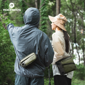 <span class=keywords><strong>ROCKBROS</strong></span>-Bolso cruzado de tela reutilizable, bolso informal para <span class=keywords><strong>manillar</strong></span> de bicicleta plegable, mochila para montar, bolsas organizadoras - Product Image 4