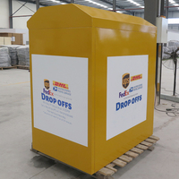 Contenedor de Donación de Ropa Personalizado de Fábrica, Contenedor de Reciclaje de Acero, Acero de Calibre 16, Contenedor de Donación de Ropa Usada
