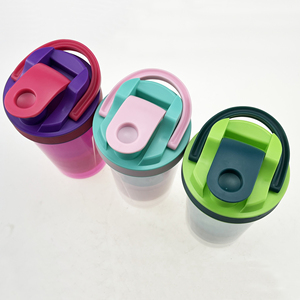 נייד כושר שכבה כפולה חלבון אבקת מיקסר בקבוק שייקר בקבוק עם כדור ומכל קטן - Product Image 6