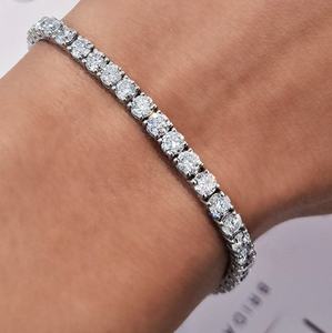 Pulsera de tenis de moissanita con cadena de plata de ley 925, estilo hip hop, joyería de moda de lujo, diseño llamativo - Product Image 5