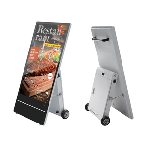 Pantalla Digital de 32, 43 y 55 Pulgadas con Soporte de Pie, Pantalla Táctil LCD Portátil para Exteriores con Batería Integrada, Cartel Motivacional de Pared - Product Image 1