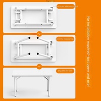 Table pliante pour décrochage Formation informatique Table de salle à manger Bureau à domicile Table d'étudiant Bureau d'angle Mobilier de bureau