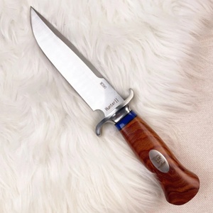 Couteau tactique de chasse professionnel de haute qualité personnalisable en acier inoxydable avec étui en cuir et bois pour la survie en plein air OEM - Product Image 2