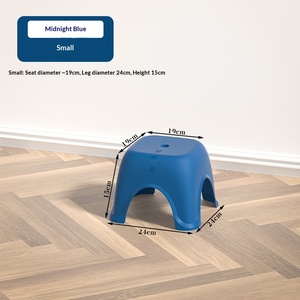 Taburete Pequeño de Plástico Grueso, Moderno y Portátil, Apilable, Antideslizante, para Hogar, Adultos, Niños, Dormitorio, Baño, Ducha, Cuadrado - Product Image 1