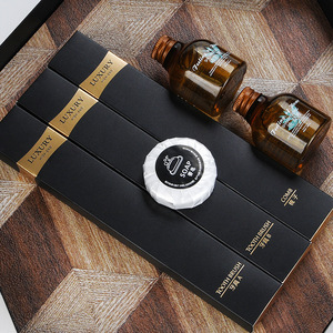 Ensemble de pantoufles de voyage et d'articles de toilette <span class=keywords><strong>éco</strong></span>logiques de luxe, confortables, en lin, avec shampoing et articles de rasage portables et recyclables - Product Image 4