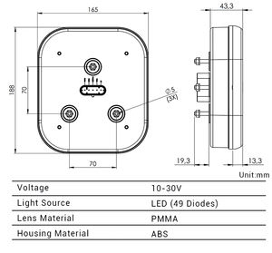 Sistema de iluminación automático universal de 12V/24V, lámpara trasera LED de alto brillo para Benz <span class=keywords><strong>VW</strong></span>, luces traseras de camión de larga duración para camión Ford - Product Image 4