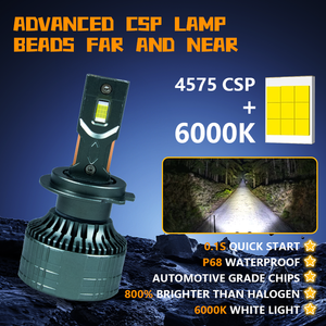 30000lm एलईडी लाइट एच 4 9005 9006 डबल कॉपर ट्यूब h8 h7 एलईडी बल्ब 9005 9006 कार ऑटो एच 7 की अगुवाई वाले बल्ब - Product Image 3