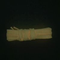 Lacets plats tubulaires tressés lumineux de haute qualité, 10 mm de large, en coton et polyester, avec embouts transparents pour chaussures de sport et d'extérieur