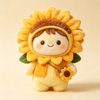Adorable poupée en peluche Fée des fleurs, jouet en peluche végétal de dessin animé, mascotte personnalisée, cadeau pour enfants, décoration intérieure