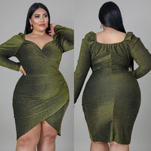 Abiti da sera Casual taglie forti africani da donna con colletto <span class=keywords><strong>incrociato</strong></span> e spalle scoperte - Product Image 4