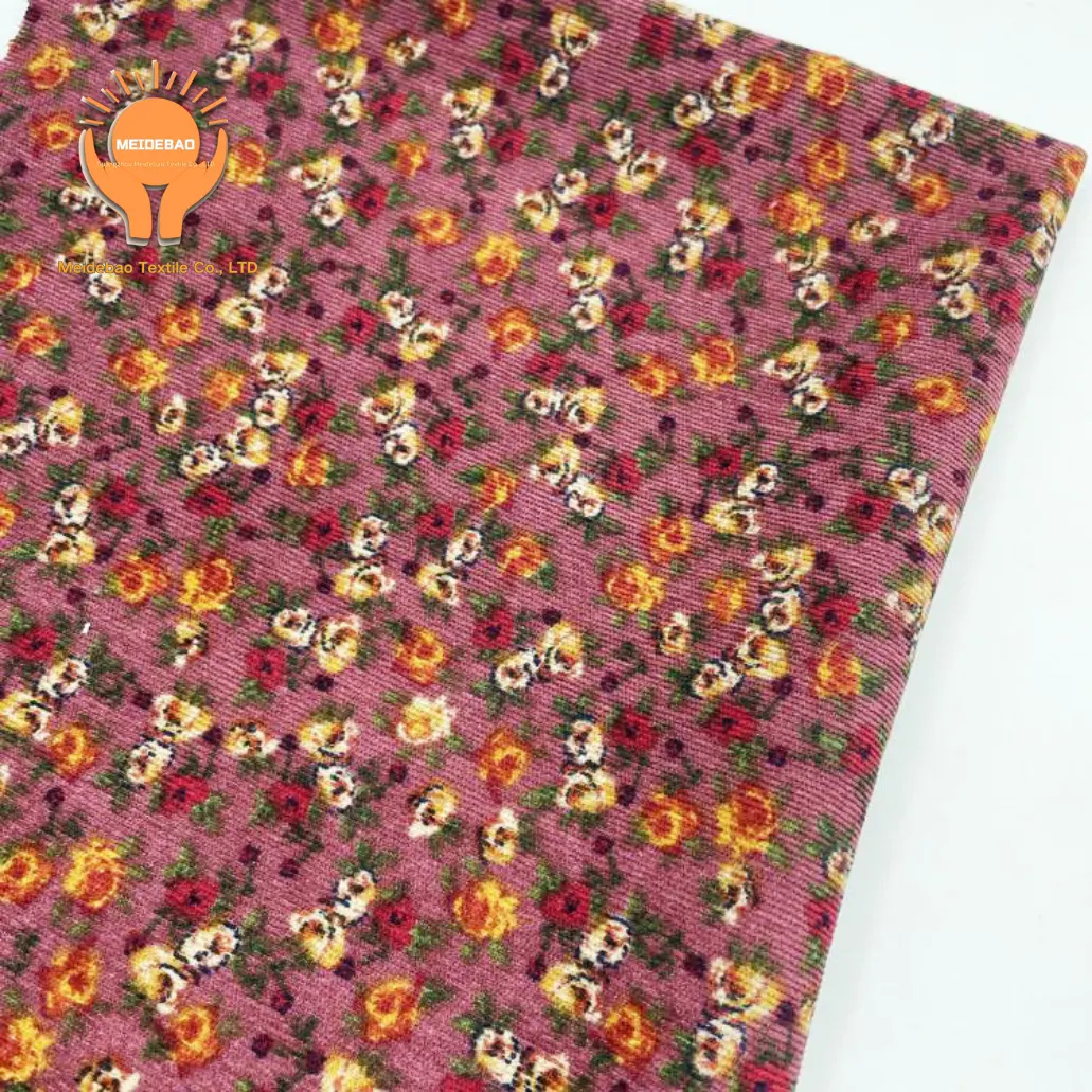 MEIDEBAO Tissu polyester de haute qualité pour la taille fleur en soie coréenne pour robes et chemisiers de femmes