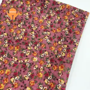 MEIDEBAO High Quality Polyester Fabric Waist Flower Korean Silk Plain Print For Women's Dresses Blouses