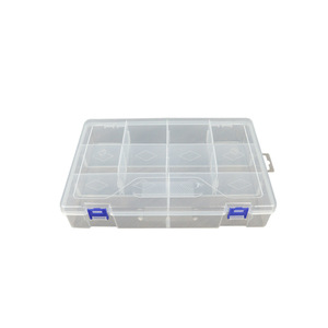 Transparent Plastic <b>Storage</b> <b>Box</b> 10 Compartment With Lid For Jewelry Organizers Desktop <b>Storage</b> PP <b>Material</b> Large Size - Product Image 5