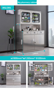 Tủ Y Tế Bằng Thép Không Gỉ Phòng Mổ Dụng Cụ Vô Trùng Y Tế Tủ Hồ Sơ Nhân Viên Tủ Chống Bụi C - Product Image 2