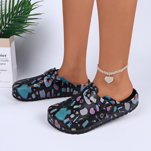 Zoccoli da donna firmati personalizzati comodi sandali antiscivolo impermeabili estivi graziosi animali che stampano pantofole a punta chiusa - Product Image 3