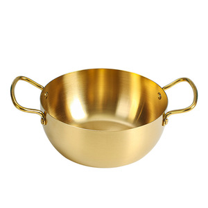 Korean-Style Stainless Steel Double-Handled <b>Pot</b> With Non-Stick Coating For Outdoor Cooking And <b>Soup</b> Making - Product Image 5