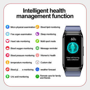 Pulsera Inteligente con Pantalla Táctil 2025, Monitoreo de Temperatura, Medición de Presión, Relojes de Moda para la Salud TK75, Reloj Inteligente para Hombre - Product Image 3