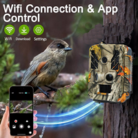 Caméra de surveillance de la faune extérieure haute performance avec connexion point à point et contrôle par application WiFi, vidéo 4K 48MP, portée IR 30m/92ft, détection de mouvement, IP67