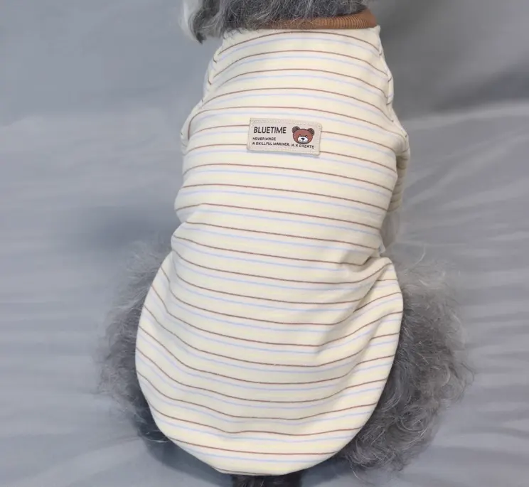 T-Shirt per cuccioli a righe moda estiva morbida e confortevole camicia per animali domestici vestiti per cani