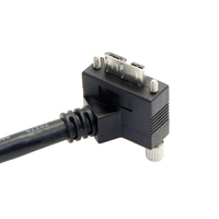 Câble USB 3.0 A mâle vers USB Micro B à angle de 90 degrés avec vis de fixation sur panneau pour machine industrielle