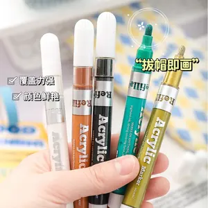 Kunststoff Leerer Stift Acryl Marker Pen Nachfüllbare Tinten fässer Tube Graffiti Flüssige Kreide Marker Paint Pen Zubehör