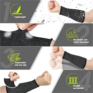 Guantes de Seguridad HPPE Resistentes a Cortes de Nivel 5, Mangas Cortas para Trabajos de Jardinería y Cuidado de Mascotas - Product Image 4