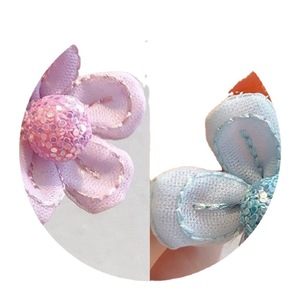 Coleteros para niños, lindos coleteros de tela con flores estilo princesa coreana, bandas para el cabello, accesorios para el cabello que no dañan el cabello. - Product Image 5