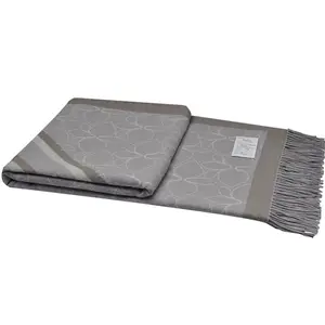 Cobertor azul Phoenix personalizado 30% lã 70% acrílico jacquard floral, ideal para sofá e cama com ar condicionado