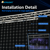 Écran LED Pixel Net P50 personnalisé 8m x 2m contrôlé par MADRIX pour scène au Royaume-Uni avec éclairage à têtes mobiles