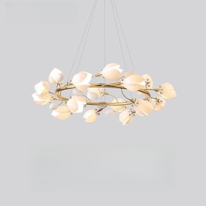 Nordic Minimalist Modern Simple <b>Kitchen</b> <b>Lighting</b> magnolia Petal <b>Chandelier</b> Luxury Ceramic Pendant Light for Home - Product Image 5