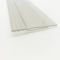 Bande de prix transparente en PVC à clipser, monobloc, pour étagères de présentation, profilé extrudé pour gondoles de vente au détail