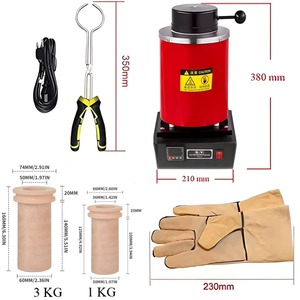 Mini <span class=keywords><strong>four</strong></span> de <span class=keywords><strong>fusion</strong></span> à induction numérique électrique en métal argenté de 1/2/3 kg pour la <span class=keywords><strong>fusion</strong></span> de bijoux et l'or - Product Image 2
