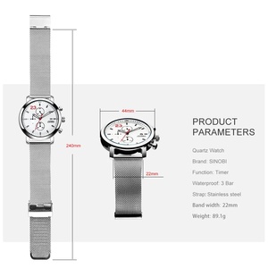 <span class=keywords><strong>Montre</strong></span> à quartz pour <span class=keywords><strong>homme</strong></span> SINOBI avec chronographe, cadran en verre et affichage à aiguilles, design élégant et unique, étanche - Product Image 2