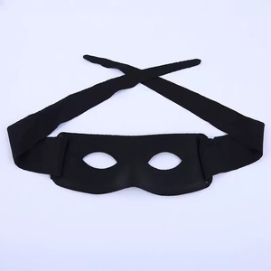 Máscara de media cara negra para cosplay, Halloween, mascarada, actuaciones, películas y utilería de escenario - Product Image 4