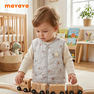 Quilted Baby Vest, Fleece Lined Sleeveless Waistcoat, Eco-Friendly Infant Vest For Autumn & Winter