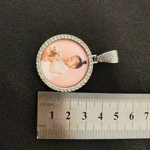 कस्टम घन जिक्रोन उच्च बनाने की क्रिया मेड फोटो पदकों हार टेनिस श्रृंखला रस्सी चेन उपहार तस्वीर के साथ हार लटकन - Product Image 2