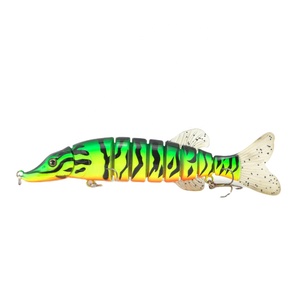 Premio al mejor producto otorgado en China Fish Super Flexible 9 Segmented Pike Muskie Lure 8 "Pike Walleye Señuelos de pesca - Product Image 1