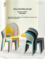 Chaises en plastique empilables à bas prix Chaise de fête sans bras moderne colorée Pp pour enfants