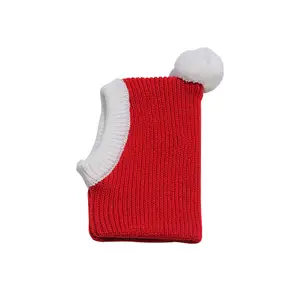新しいデザイン結婚クリスマスネッカチーフビーニーキャップ暖かい冬のニット猫の帽子犬のクリスマス帽子ペットアクセサリー