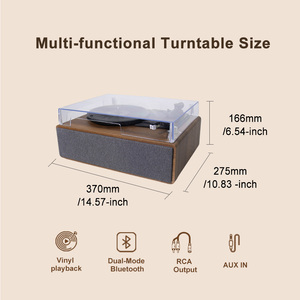 Vente en gros de <span class=keywords><strong>tourne</strong></span>-<span class=keywords><strong>disque</strong></span> HiFi Sapphire Stylus à moule privé avec double Bluetooth et puissants haut-parleurs intégrés de 10 W pour disques vinyles LP - Product Image 6