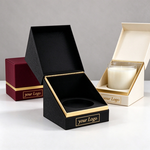 Boîte cadeau rigide de luxe avec fermeture magnétique personnalisée, boîte d'emballage en papier rigide avec insert pour bougie, bijoux, pot en céramique - Product Image 3