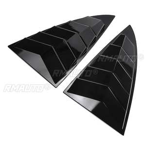Cubierta de Persiana para Ventana Trasera de Coche ABS para Tesla Model 3 2018-2019, Adhesivos de Fibra de Carbono, Decoración Triangular, Accesorios Modificados - Product Image 2
