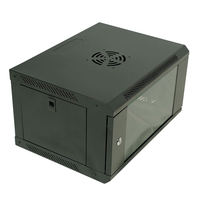 Armoire de serveur en acier murale de 19 pouces sur mesure, 6U, finition peinte en poudre, protection IP20, options 4U/9U/15U en stock